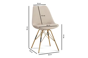 Badoni Lenestol - Beige - Møbler - Stoler - Spisestuestoler & kjøkkenstoler