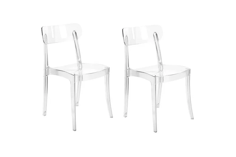 Bankettstol Beliani Covington set om 2 Transparent