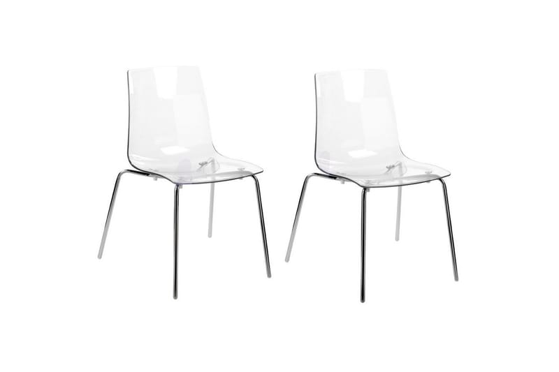 Bankettstol Beliani Silerton set om 2 Transparent