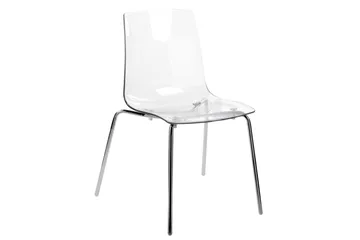 Bankettstol Beliani Silerton set om 2 Transparent - Møbler - Stoler - Spisestuestoler & kjøkkenstoler