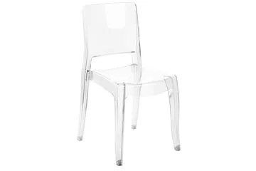 Bankettstol Beliani Westbridge set om 2 Transparent - Møbler - Stoler - Spisestuestoler & kjøkkenstoler