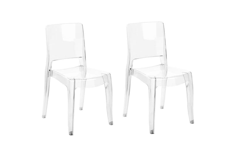 Bankettstol Beliani Westbridge set om 2 Transparent