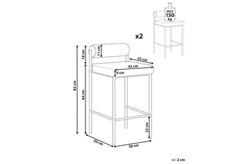Barstol Amaya sett med 2 - Møbler - Stoler - Barstol
