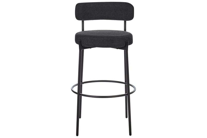 Barstol Beliani Allison set om 2 Beige-Svart Black - Møbler - Stoler - Barstol