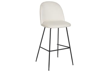 Barstol Beliani Arcola set om 2 Beige-Svart Off White - Møbler - Stoler - Barstol