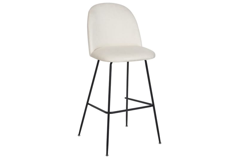 Barstol Beliani Arcola set om 2 Beige-Svart Off White - Møbler - Stoler - Barstol