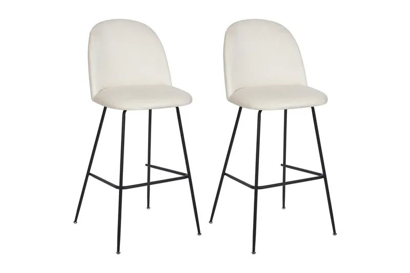 Barstol Beliani Arcola set om 2 Beige-Svart Off White