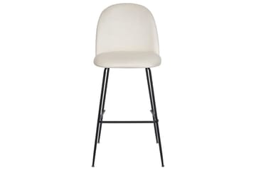 Barstol Beliani Arcola set om 2 Beige-Svart Off White - Møbler - Stoler - Barstol