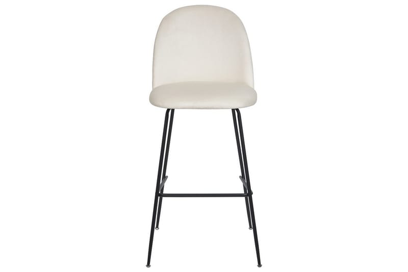 Barstol Beliani Arcola set om 2 Beige-Svart Off White - Møbler - Stoler - Barstol
