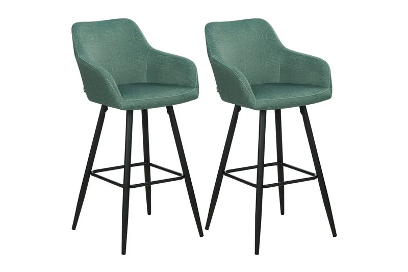 Barstol Beliani Casmalia set om 2 Beige-Svart Dark green