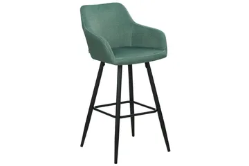 Barstol Beliani Casmalia set om 2 Beige-Svart Dark green - Møbler - Stoler - Barstol