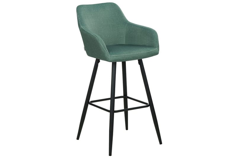 Barstol Beliani Casmalia set om 2 Beige-Svart Dark green - Møbler - Stoler - Barstol