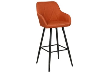 Barstol Beliani Darien set om 2 Grön-Svart Orange - Møbler - Stoler - Barstol