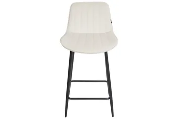 Barstol Beliani Dubrovnik set om 2 Beige-Svart Ljusbeige - Møbler - Stoler - Barstol