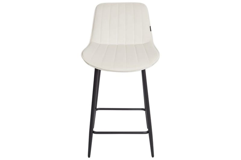Barstol Beliani Dubrovnik set om 2 Beige-Svart Ljusbeige - Møbler - Stoler - Barstol