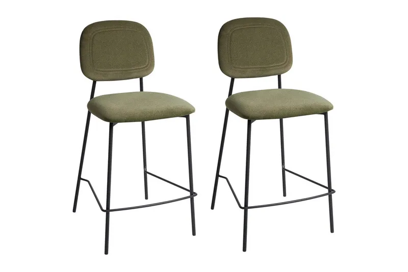 Barstol Beliani Duette set om 2 Olive green