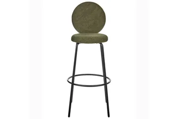 Barstol Beliani Emery set om 2 Beige-Svart Dark green - Møbler - Stoler - Barstol