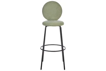 Barstol Beliani Emery set om 2 Beige-Svart Light green - Møbler - Stoler - Barstol