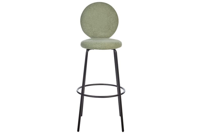 Barstol Beliani Emery set om 2 Beige-Svart Light green - Møbler - Stoler - Barstol