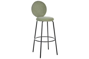 Barstol Beliani Emery set om 2 Beige-Svart Light green - Møbler - Stoler - Barstol