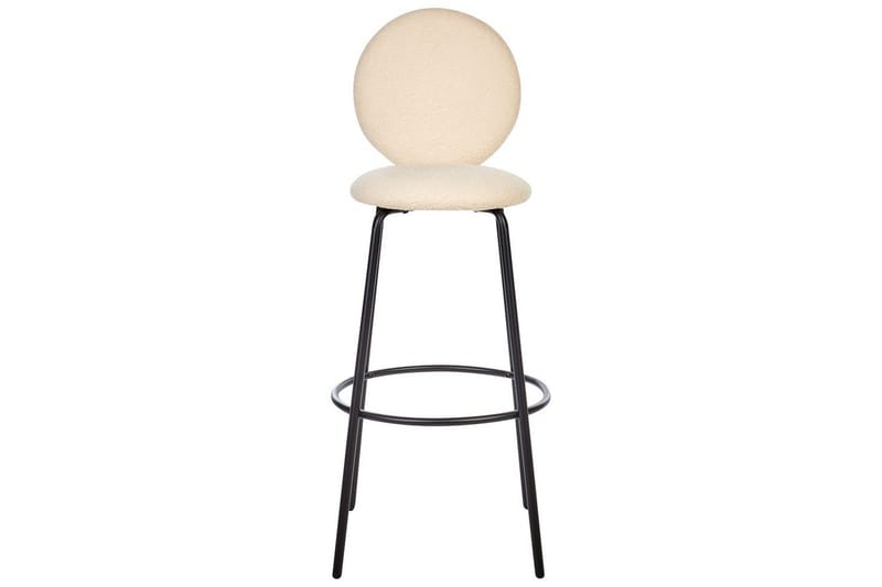 Barstol Beliani Emery set om 2 Beige-Svart Ljusbeige - Møbler - Stoler - Barstol