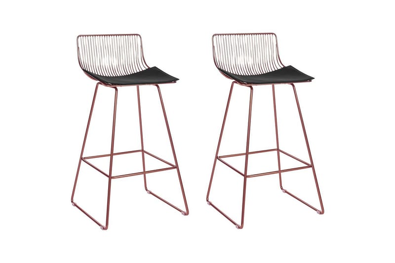 Barstol Beliani Fredonia set om 2 Guld-Svart Rose Gold
