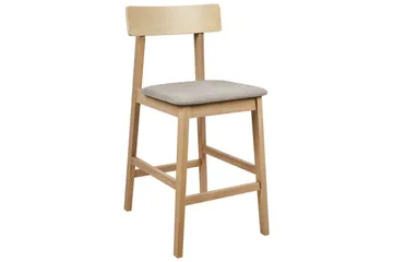 Barstol Beliani Isanti set om 2 Ljus Trä-Beige Taupe - Møbler - Stoler - Barstol