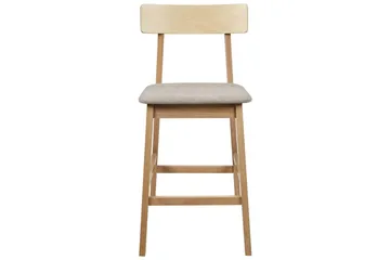 Barstol Beliani Isanti set om 2 Ljus Trä-Beige Taupe - Møbler - Stoler - Barstol