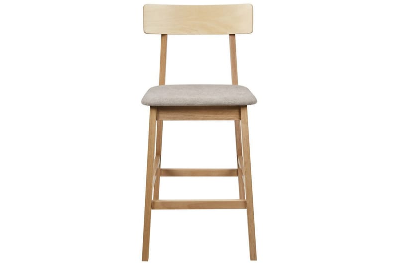 Barstol Beliani Isanti set om 2 Ljus Trä-Beige Taupe - Møbler - Stoler - Barstol