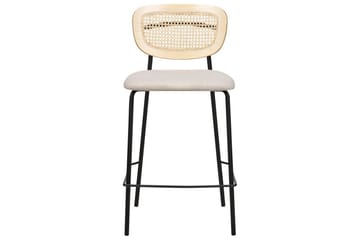 Barstol Beliani Mayetta set om 2 Natur-Beige-Svart Ljusbeige VALUE_MISSING_18132 - Møbler - Stoler - Barstol