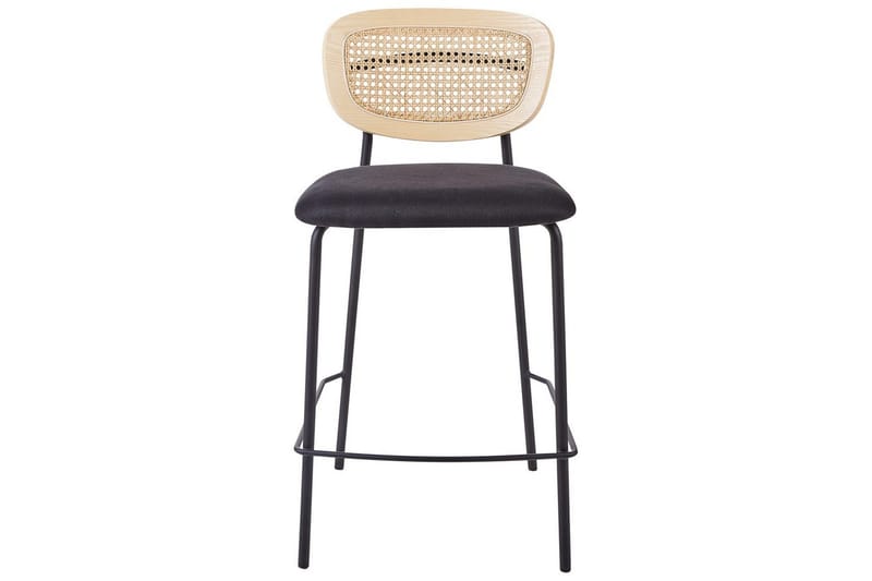Barstol Beliani Mayetta set om 2 Natur-Beige-Svart Natural VALUE_MISSING_18133 - Møbler - Stoler - Barstol