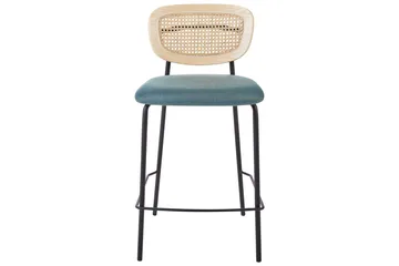 Barstol Beliani Mayetta set om 2 Natur-Beige-Svart Teal VALUE_MISSING_18130 - Møbler - Stoler - Barstol