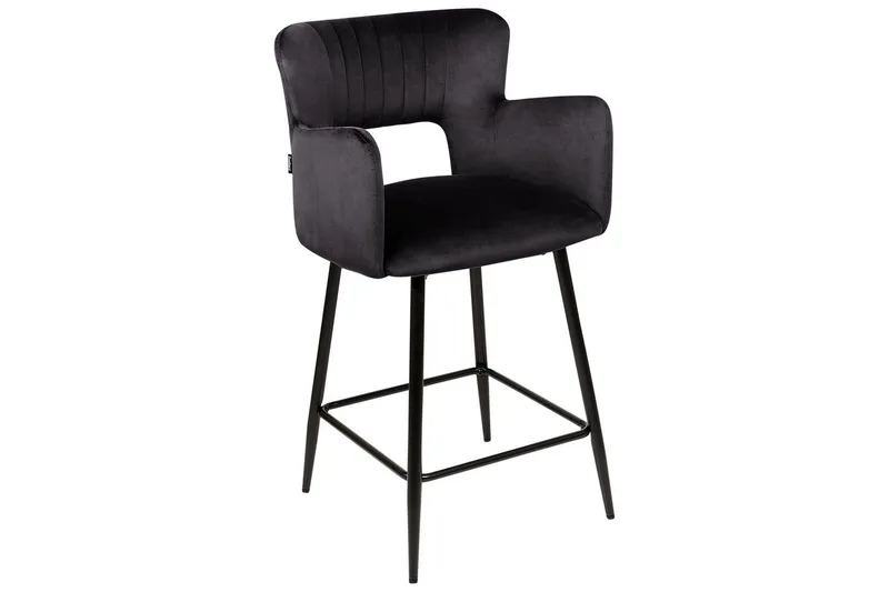 Barstol Beliani Sanilac set om 2 Blå-Svart Black VALUE_MISSING_18021 - Møbler - Stoler - Barstol