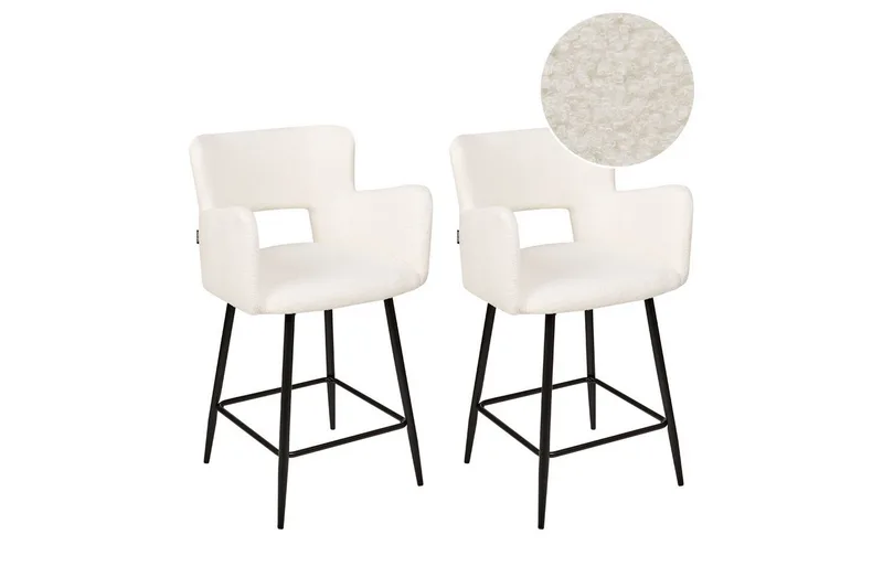 Barstol Beliani Sanilac set om 2 Blå-Svart Cream white VALUE_MISSING_7