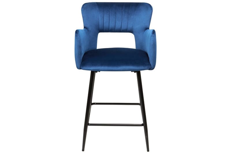 Barstol Beliani Sanilac set om 2 Blå-Svart Navy blue VALUE_MISSING_18020 - Møbler - Stoler - Barstol