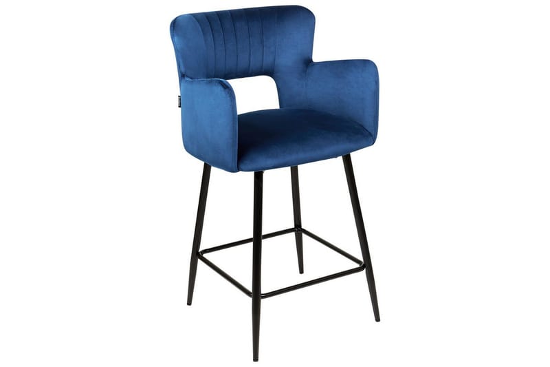 Barstol Beliani Sanilac set om 2 Blå-Svart Navy blue VALUE_MISSING_18020 - Møbler - Stoler - Barstol