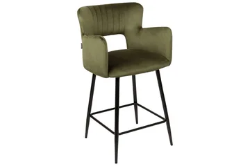 Barstol Beliani Sanilac set om 2 Blå-Svart Olive green VALUE_MISSING_18023 - Møbler - Stoler - Barstol