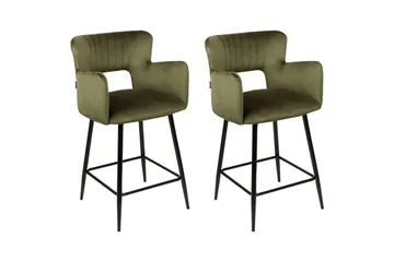 Barstol Beliani Sanilac set om 2 Blå-Svart Olive green VALUE_MISSING_18023