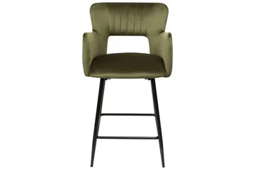 Barstol Beliani Sanilac set om 2 Blå-Svart Olive green VALUE_MISSING_18023 - Møbler - Stoler - Barstol