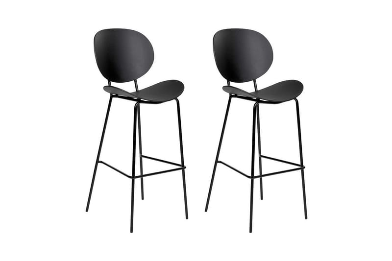 Barstol Beliani Shonto set om 2 Grå Black