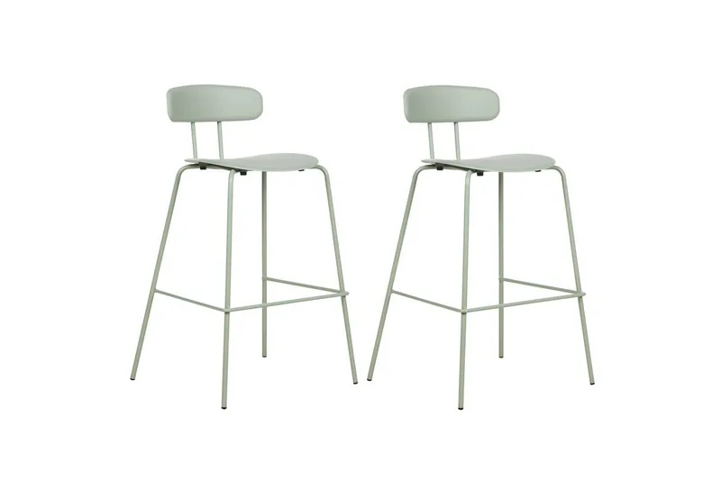 Barstol Beliani Sibley set om 2 Grön Light green