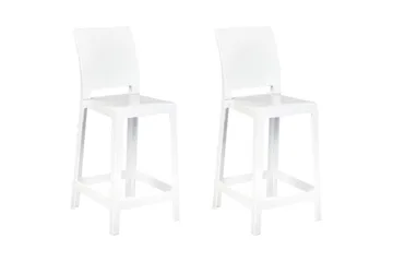 Barstol Beliani Wellington set om 2 Transparent White VALUE_MISSING_18017 - Møbler - Stoler - Barstol