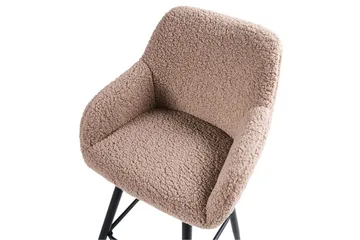 Barstol Casmalia sett av 2 Beige/svart - Beige/svart - Møbler - Stoler - Barstol