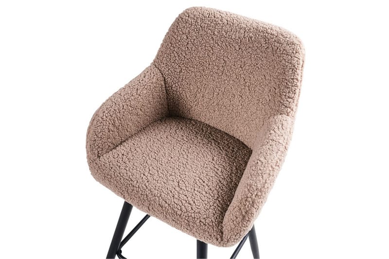 Barstol Casmalia sett av 2 Beige/svart - Beige/svart - Møbler - Stoler - Barstol