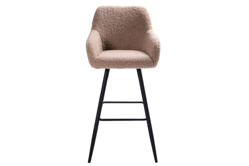 Barstol Casmalia sett av 2 Beige/svart - Beige/svart - Møbler - Stoler - Barstol