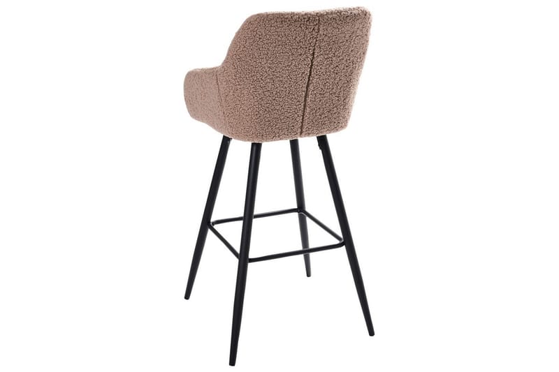Barstol Casmalia sett av 2 Beige/svart - Beige/svart - Møbler - Stoler - Barstol