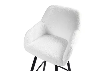 Barstol Casmalia sett av 2 Hvit/Svart - Hvit/Svart - Møbler - Stoler - Barstol