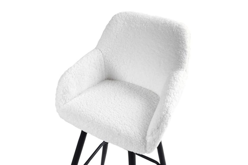 Barstol Casmalia sett av 2 Hvit/Svart - Hvit/Svart - Møbler - Stoler - Barstol