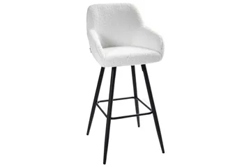 Barstol Casmalia sett av 2 Hvit/Svart - Hvit/Svart - Møbler - Stoler - Barstol