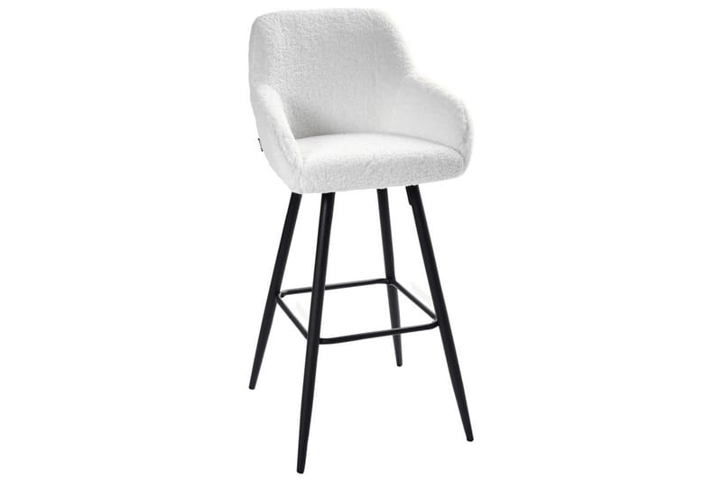 Barstol Casmalia sett av 2 Hvit/Svart - Hvit/Svart - Møbler - Stoler - Barstol